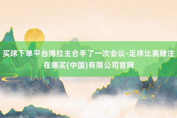 买球下单平台博拉主合手了一次会议-足球比赛赌注在哪买(中国)有限公司官网