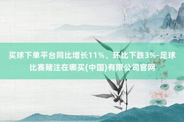买球下单平台同比增长11%、环比下跌3%-足球比赛赌注在哪买(中国)有限公司官网