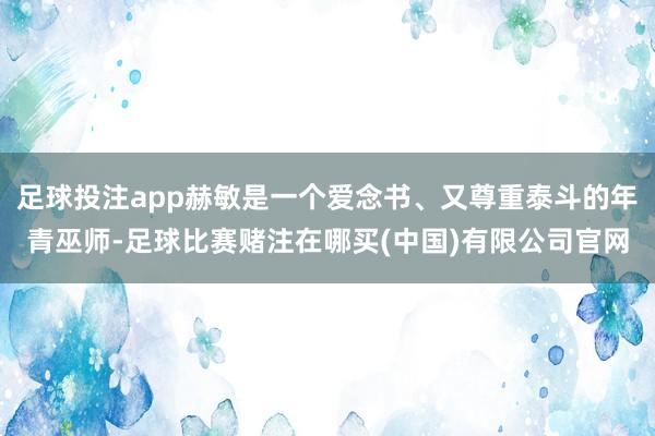 足球投注app赫敏是一个爱念书、又尊重泰斗的年青巫师-足球比赛赌注在哪买(中国)有限公司官网