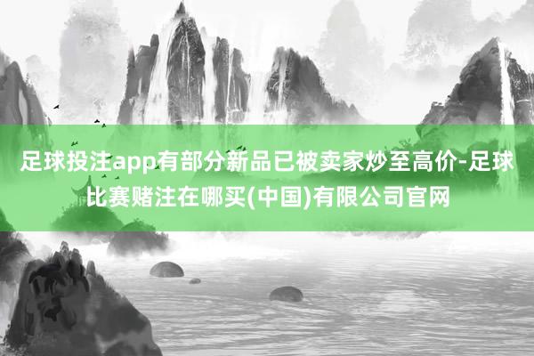 足球投注app有部分新品已被卖家炒至高价-足球比赛赌注在哪买(中国)有限公司官网