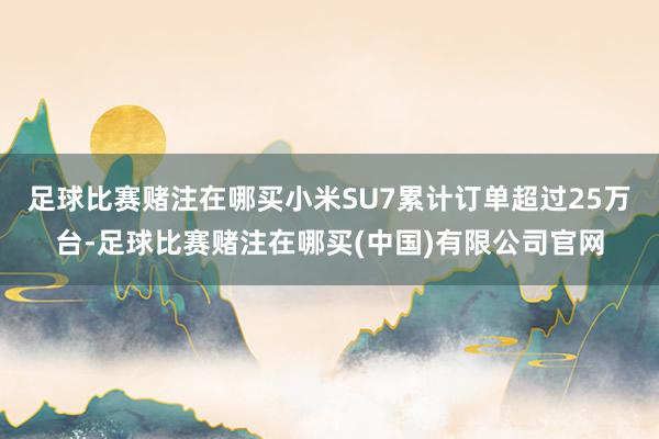 足球比赛赌注在哪买小米SU7累计订单超过25万台-足球比赛赌注在哪买(中国)有限公司官网