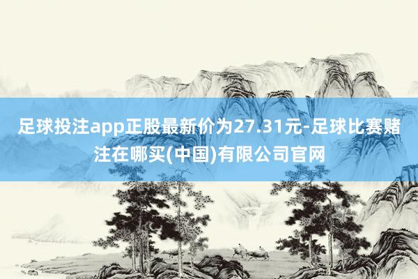 足球投注app正股最新价为27.31元-足球比赛赌注在哪买(中国)有限公司官网