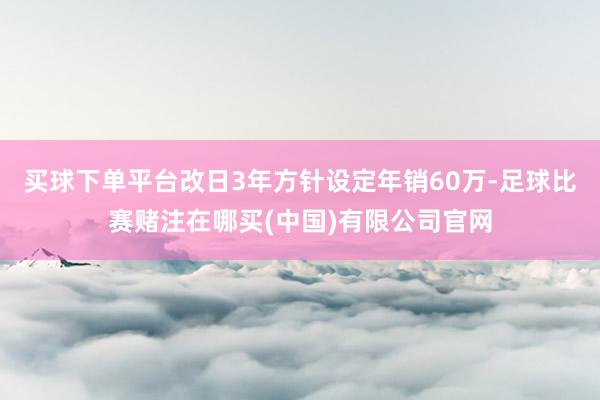 买球下单平台改日3年方针设定年销60万-足球比赛赌注在哪买(中国)有限公司官网