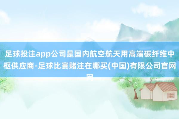 足球投注app公司是国内航空航天用高端碳纤维中枢供应商-足球比赛赌注在哪买(中国)有限公司官网