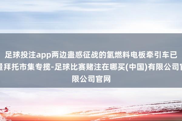 足球投注app两边蛊惑征战的氢燃料电板牵引车已批量拜托市集专揽-足球比赛赌注在哪买(中国)有限公司官网