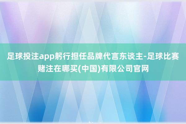 足球投注app躬行担任品牌代言东谈主-足球比赛赌注在哪买(中国)有限公司官网