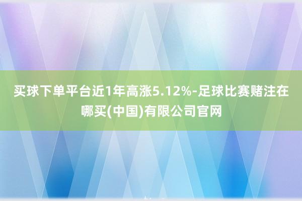 买球下单平台近1年高涨5.12%-足球比赛赌注在哪买(中国)有限公司官网