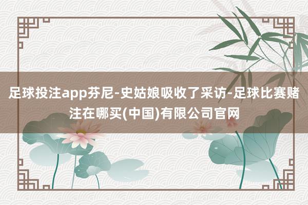 足球投注app芬尼-史姑娘吸收了采访-足球比赛赌注在哪买(中国)有限公司官网