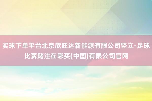 买球下单平台北京欣旺达新能源有限公司竖立-足球比赛赌注在哪买(中国)有限公司官网