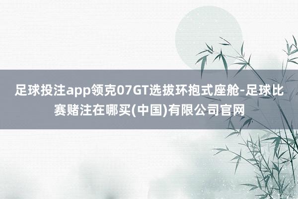 足球投注app领克07GT选拔环抱式座舱-足球比赛赌注在哪买(中国)有限公司官网